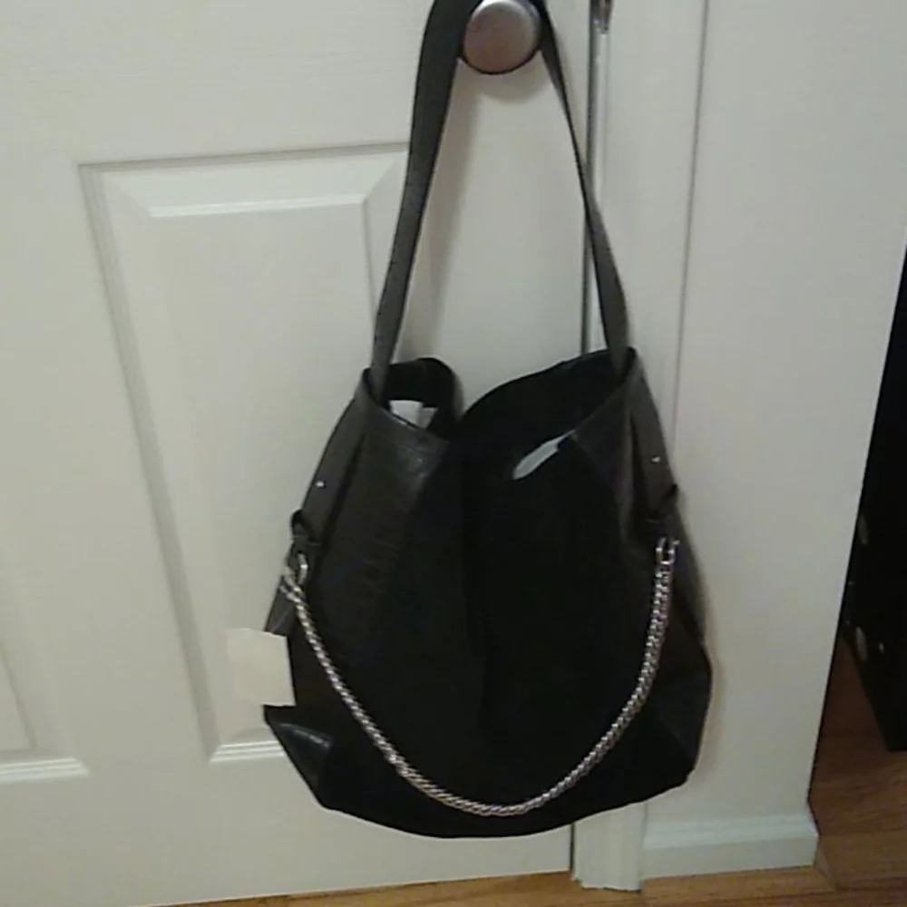 - - Topshop genuine leather croc detail hobo bag